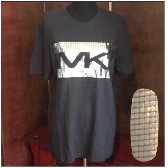 NWT Micheal Kors Black & Silver T-Shirt - Picture 2 of 6